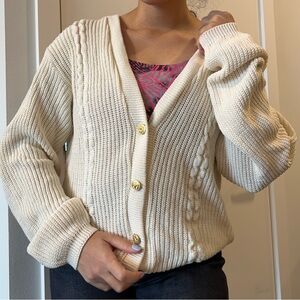 Vintage cable knit cardigan